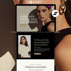 Showit Website Template for Coaches | Luxury Coaching Website Template | Online Course & Personal Brand Website