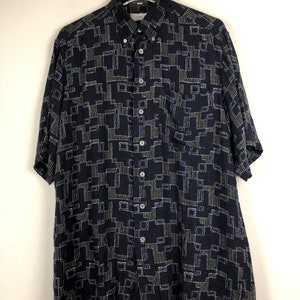 Vintage Short Sleeve Crazy Pattern Shirt | Retro Men / Women / Unisex Shirt | Oversize Summershirt | Abstract Design | Oldschool Casual