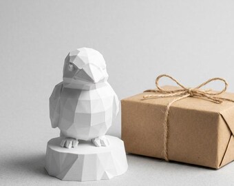 Kingfisher Figurine Low Poly – Bird Decoration from 3D Printing