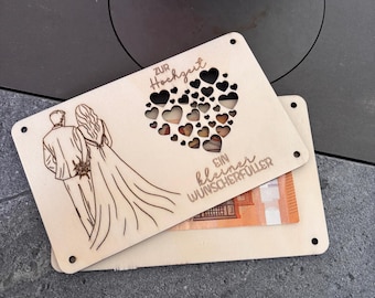 Wedding gift – Wish fulfiller wooden card, customizable