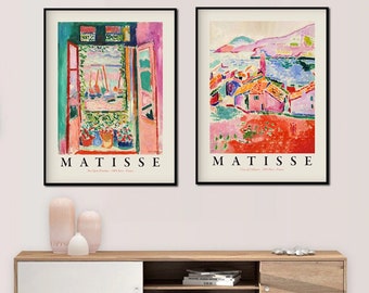 Matisse Landscape Wall Art, The Open Window, View of Collioure, Living room bedroom wall art, abstract colourful wall art, home decor prints