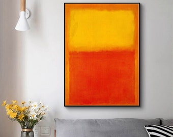 Abstract Wall Art, Rothko Yellow By Mark Rothko, Framed Wall Art Decor, Colourful art prints, house warming gifts,customer sized prints