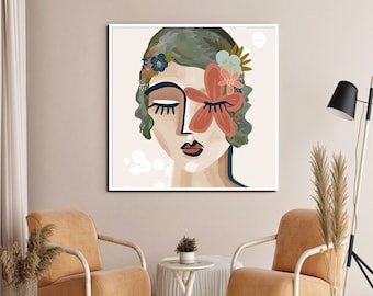 Figure Wall Art, Olive Daphne Prints,Girl wall art, woman wall art, gifts for her,home decor and gifts,living room wall art,house warming