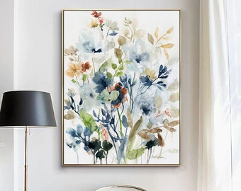 Botanical Wall Art-Colourful Floras Watercolour style- floral wall art, flowers prints,home decor and gifts for her,bedroom wall art