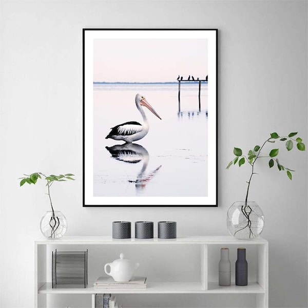 Animal Wall Art, Pelican, Animal Art Print, Framed Wall Art Decor, Framed Art Print, Art Decor Print, Canvas Print Wall Art