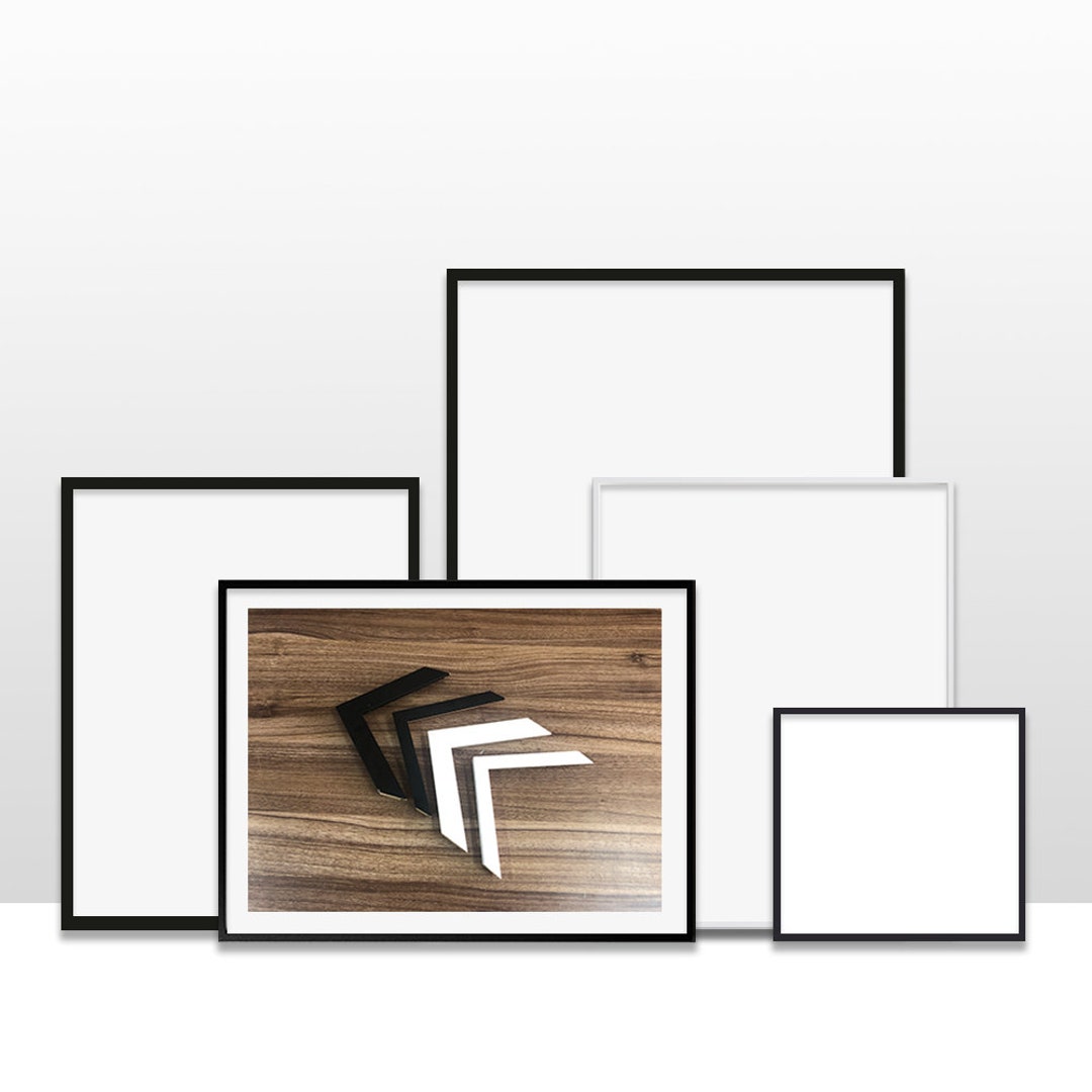 Handmade Photo Frame, Black and White Wall Art Frame, Custom Size