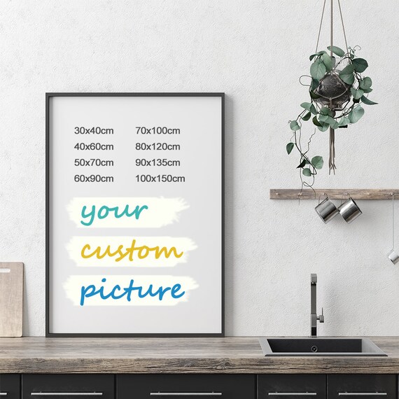 Personalized Wall Art Custom Canvas Print Framed Wall Art Etsy