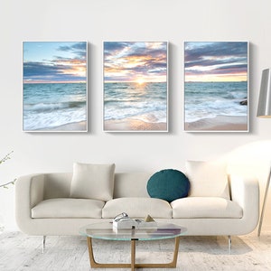 Landscape wall art - Sunrise By the Ocean -seaside prints,seaview wall art,beach prints,sunset ocean personalized prints,living room prints