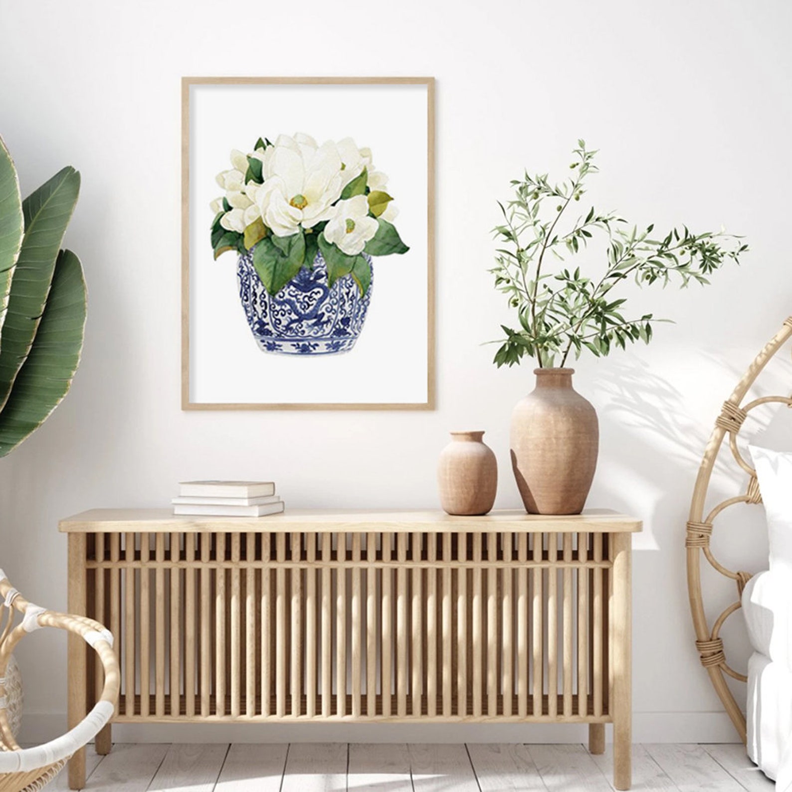 Framed Wall Art Elegant Flower 2 Sets Canvas Prints Etsy