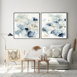 Botanical wall art,Gingko Leaves By Carol Robinson,Home decor and gifts for her,living room wall art, bedroom wall art,house warming gifts