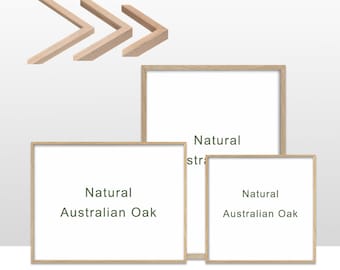 Handmade Photo Frame, Australian Oak Frame Wall Art, Custom Size Natural Oak Frame, Ready to Hang,personalized gifts for wall art, home deco