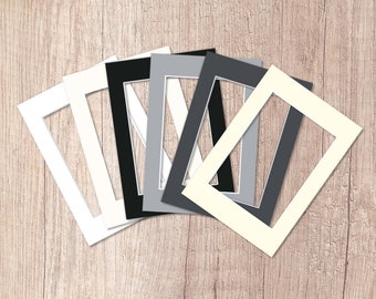 Pre-Cut Matboards, Frame Matboard with Window, White, Grey, Black, A1, A2, A3, A4, Custom Size Available