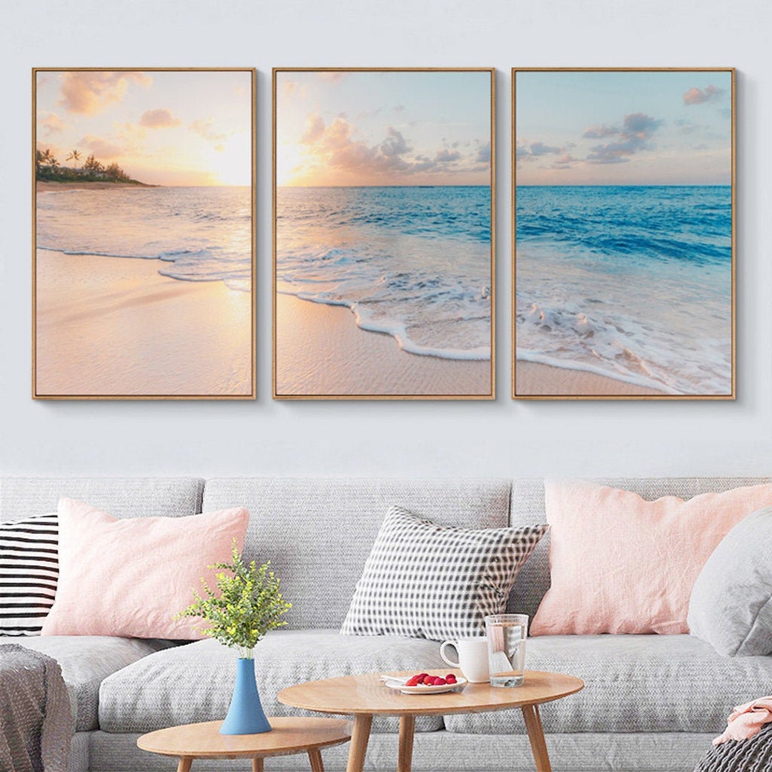 Landscape Wall Art - Ocean and Beach Landscape 3 Sets,home Decor Living ...