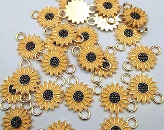 sunflower charms in bulk
