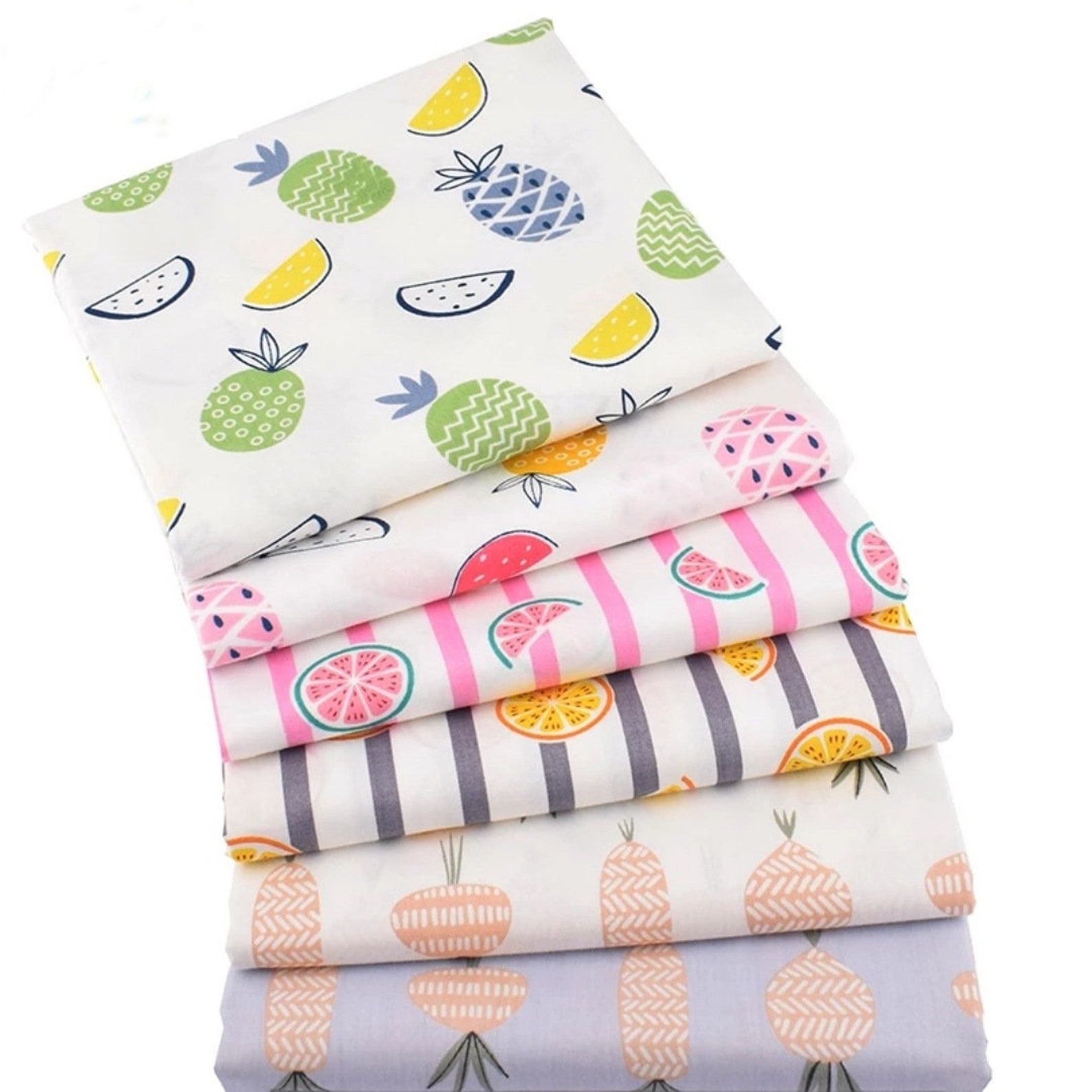 Fat Quarters Bundle Fruits Baby Fabric Bundles 6pc Quilting Cotton