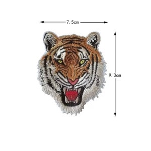 Embroidery Tiger patches| Tiger Iron On Embroidered patches|  Tiger appliques patches For Bag Jeans Hat T Shirt DIY Appliques