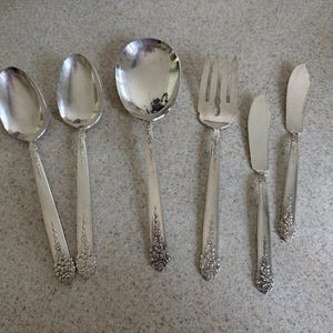 King Edward vintagemönster Moss Rose serveringsset 7 delar