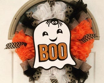 Boo! Halloween Wreath
