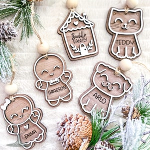 Personalized Gingerbread Christmas Ornament, Holiday Gift Ornaments, Christmas Stocking Stuffer, Christmas Gift Ideas, Custom Ornament