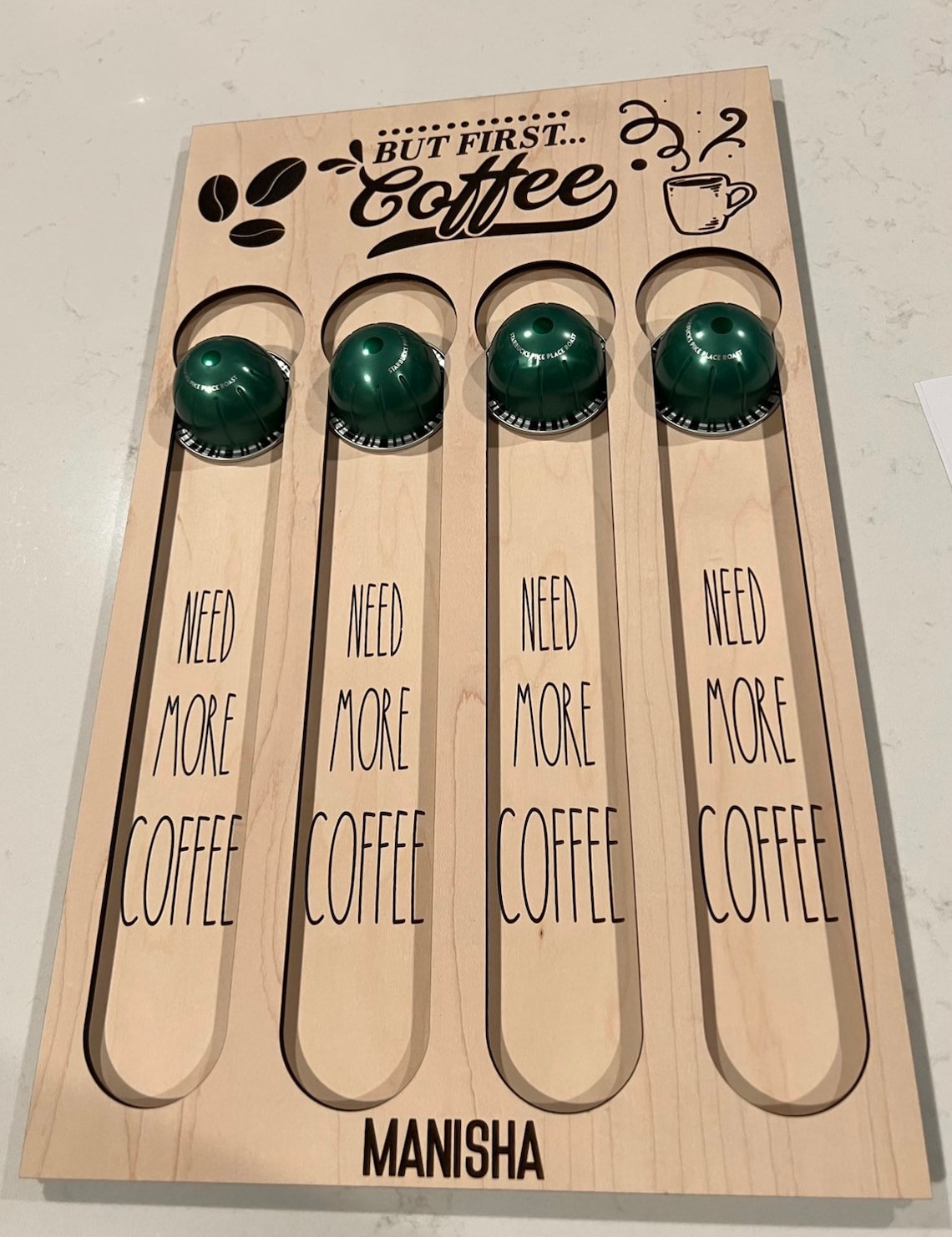 Custom Vertuo Coffee Pod Holder/wooden Nespresso Vertuo Pod Etsy