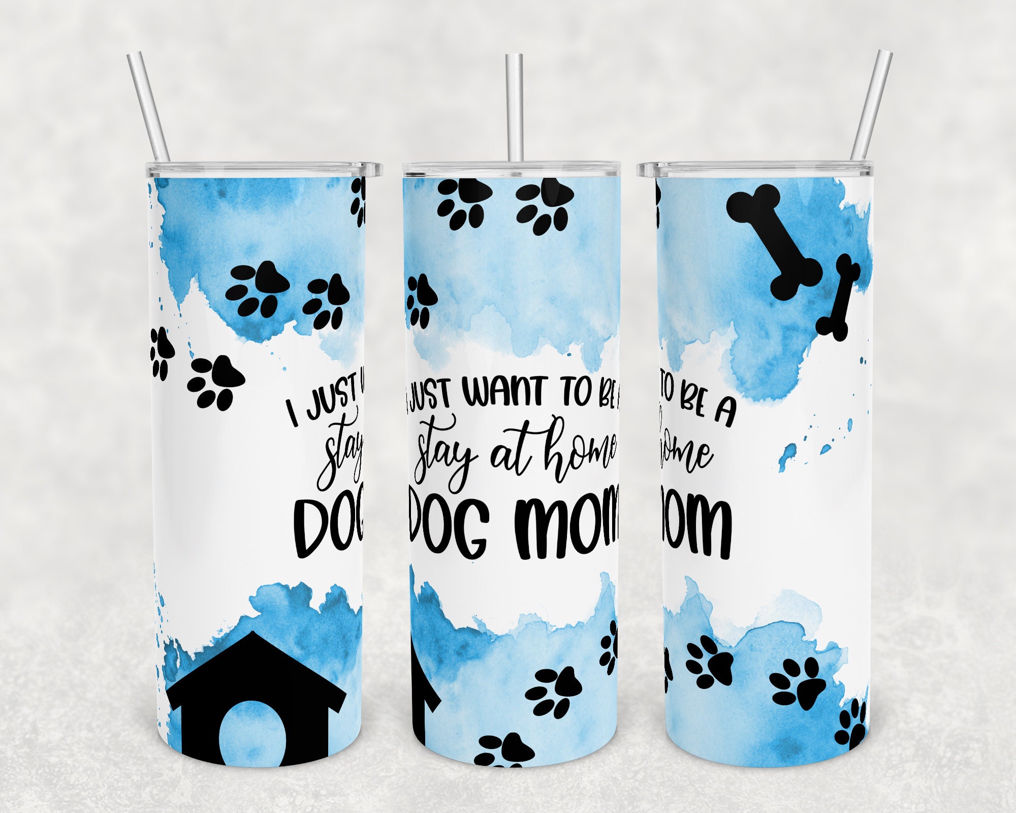Stay at Home Dog Mom Tumbler Dog Lover Tumbler Dog Mom - Etsy