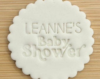 Nombre personalizado - Baby Shower Estilo 3 - Grabadora de sellos para galletas