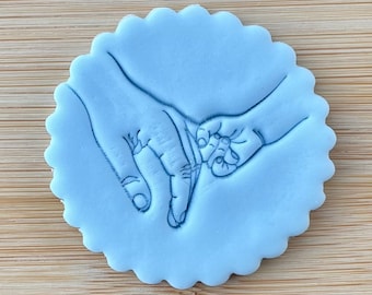 Baby Shower Nuevo Bebé Mamá será Papá Para ser el Día del Padre Fondant Galleta Sello Embosser