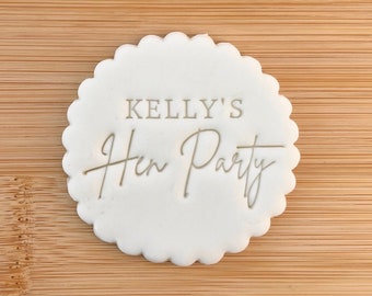 Hen Party / Personalised  / Fondant Embosser / Stamp / Cupcakes / Biscuits / Decorating / Cookie / Stencil / Mr and Mrs / Hen do