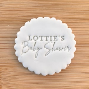 Personalisierter Name - Baby Shower Style 2 - Cookie Stempel Prägung