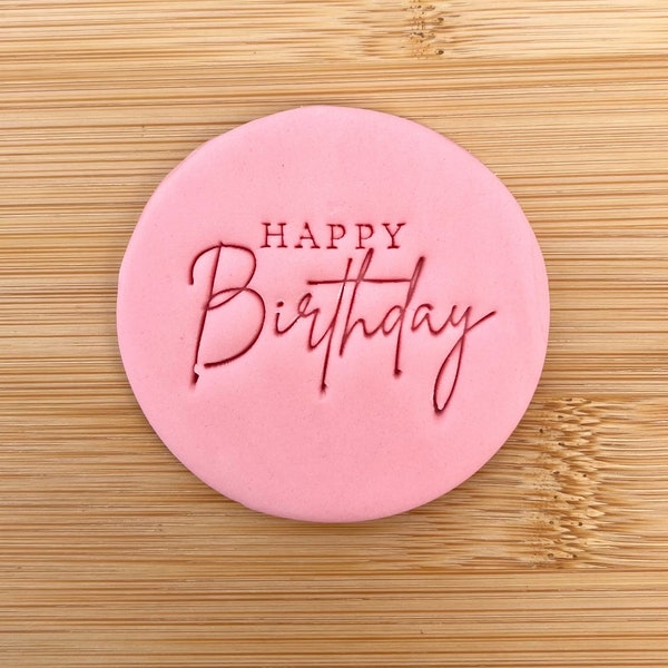 Happy Birthday Fondant Cookie Stempel Embosser