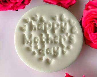 Happy Mother's Day Style 3 - Timbro in rilievo per biscotti