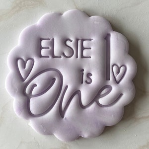 Custom Children’s Name & Age - Cookie Stamp Embosser for Party Favours DIY Biscuits Party Bag Birthday