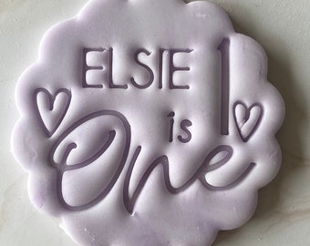 Custom Children’s Name & Age - Cookie Stamp Embosser Party Favours DIY Biscuits Party Bag Birthday