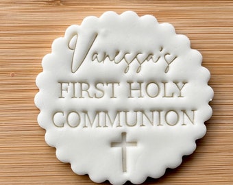 Custom Personalised Christening Baptism Holy Communion Day  - Cookie Stamp Embosser