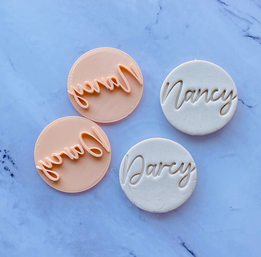 Custom Name Cookie Stamp Embosser Etsy