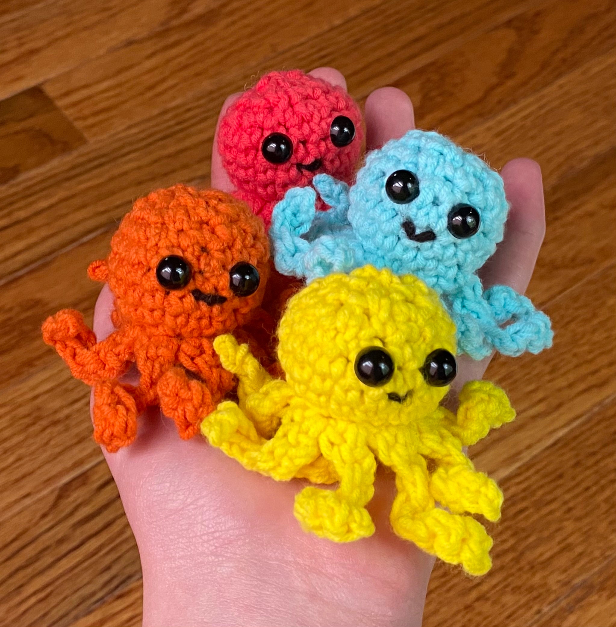 Crochet Keychain Octopus Cute Little Amigurumi Etsy
