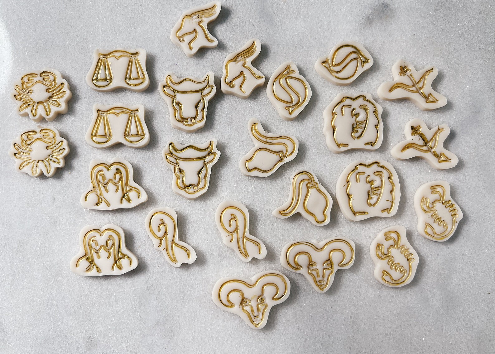 Polymer Clay Zodiac Dangle Earrings Etsy