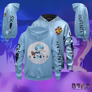 SK8 Infinity Yeti Blue Hoodie - Bakaline