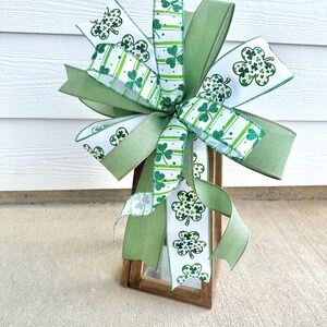 St. Patrick’s Day Bow, St. Patrick’s Wreath Bow, St. Patrick’s Day Lantern Bow, Shamrock Ribbon Bow, St. Paddy’s Door Hanger Bow