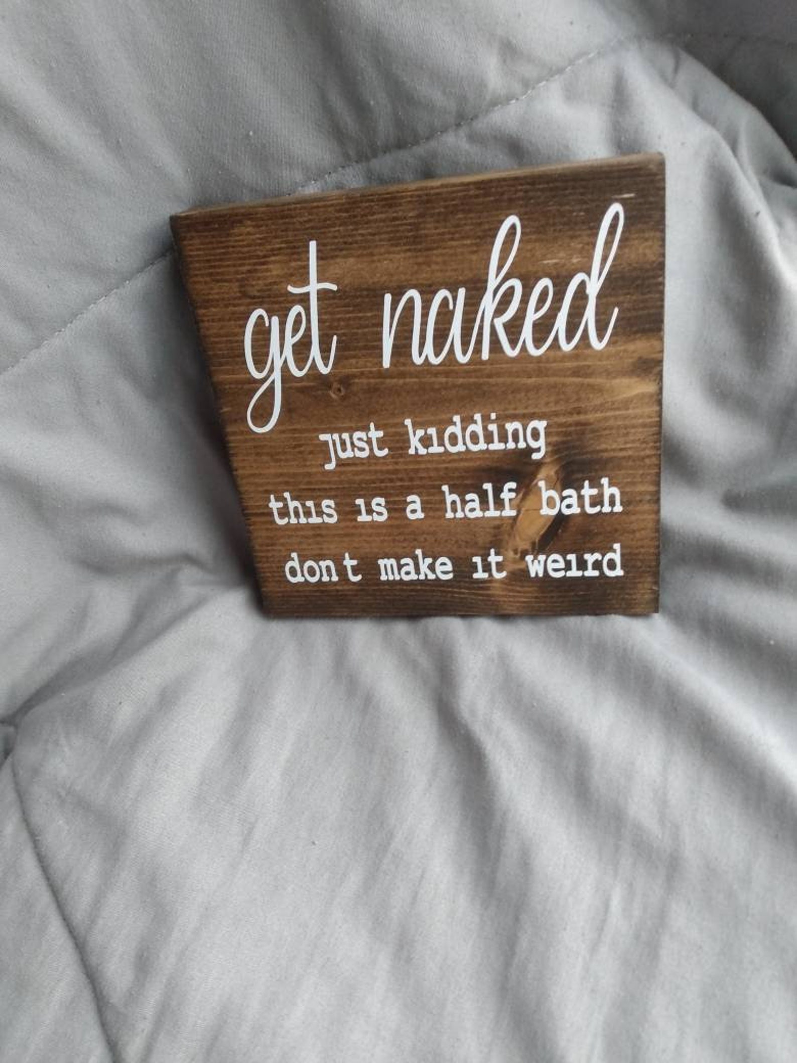 Get Naked Just Kidding Its A Half Bath Lustige Badezimmer | Etsy