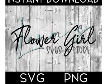 Flower Girl SVG, Wedding SVG, Silhouette svg, Circuit Cut File, PNG File, Svg Cut File