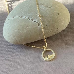 Faith as a mustard seed necklace dainty minimalist Bible verse inspired jewelry gold mountain necklace gift for friend encouraging words