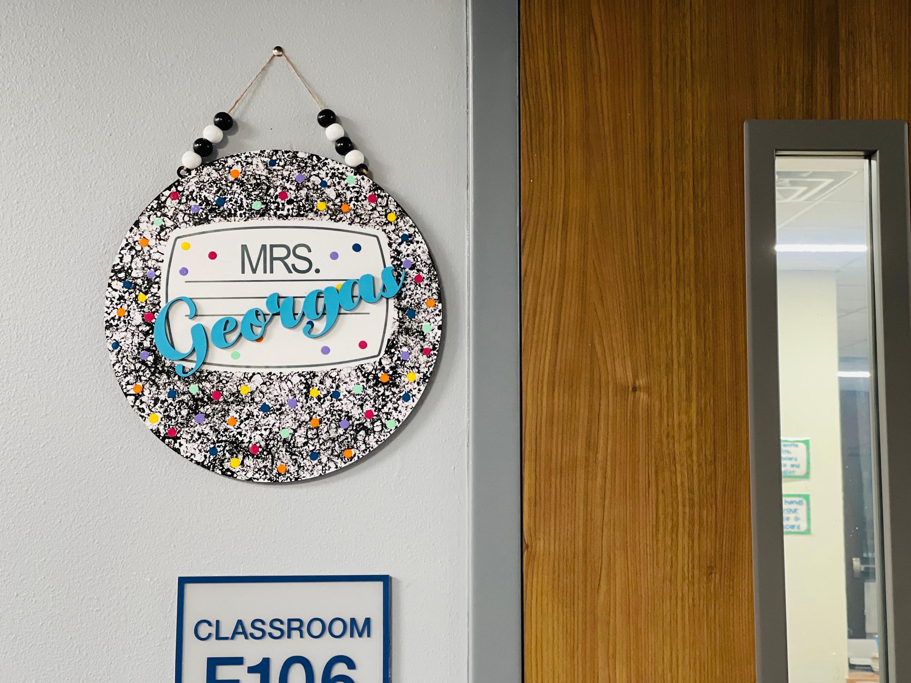 Composition Notebook Shaped Classroom Door Sign - Etsy