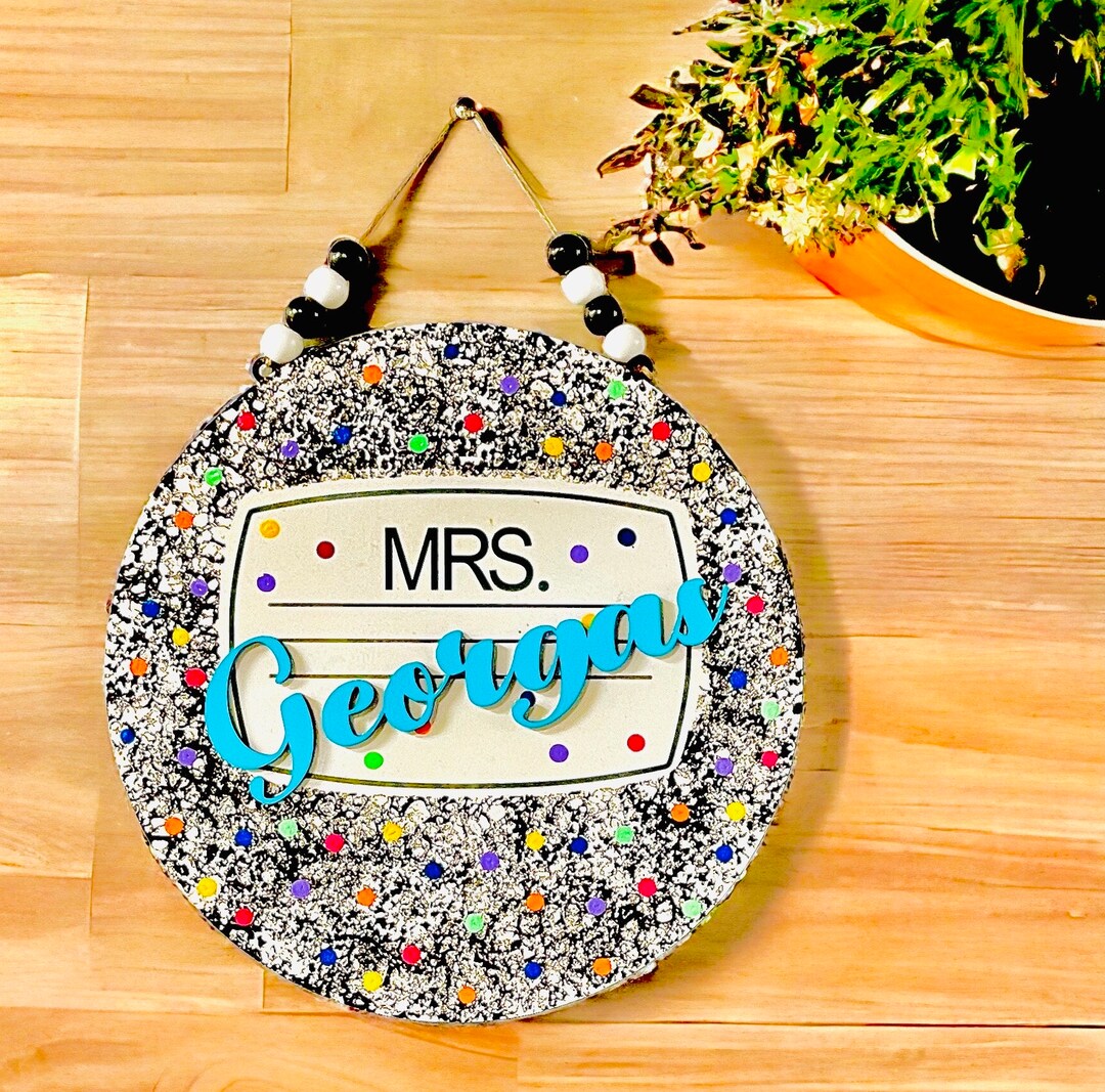 Composition Notebook Shaped Classroom Door Sign - Etsy
