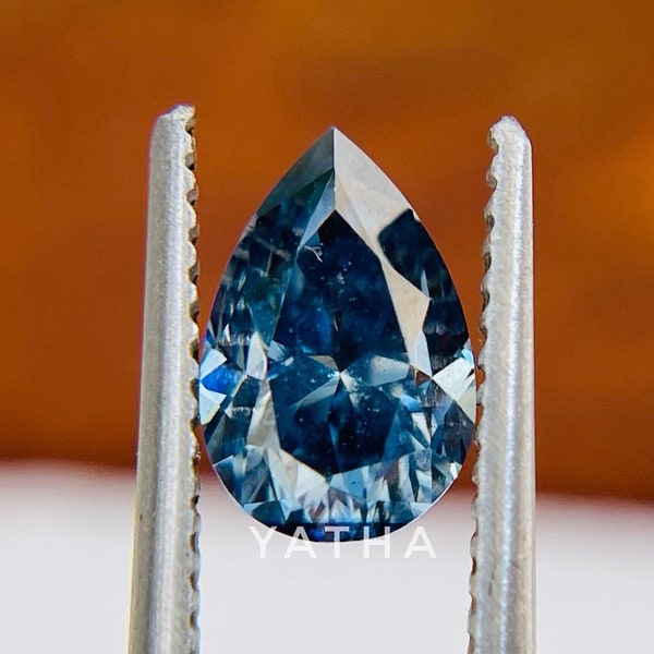 Deep Blue Color 6x4 MM to 15x10 MM Pear Shape Loose Moissanite Stone Excellent VVS1 Grade, Stone For Jewelry Making