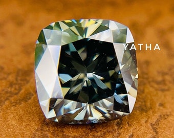 5 MM to 10 MM Cushion Shape Loose Moissanite Stone Gray Color Brilliant Cut Excellent VVS1 Grade USA Seller