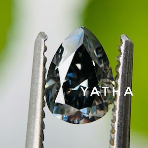 6x4 MM to 15x10 MM Pear Shape Loose Moissanite Stone Gray Color Brilliant Cut Excellent VVS1 Grade USA Seller