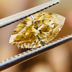 Classic Yellow  Marquise Cut 7 To 14 MM Moissanite, Handcrafted Moissanite for Engagement Ring or Custom Jewelry, Loose Moissanite for Gift