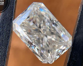 Radiant Ice Crushed Cut Moissanite Loose Stone | 9x6mm to 12x9mm Colorless VVS1 Gem | Perfect for Engagement Ring Center Stone