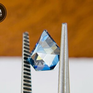 valentine gift, Shield Cut 1 To 5 Ct Deep Blue Loose Moissanite Brilliant Cut Diamond